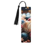 Happy Easter Wood Bookmark for Book Lovers Birthday Teachers Gift, Handmade Craft Book Marks Ornaments with Tassel Exquisite Reading Page Markers for Men Women