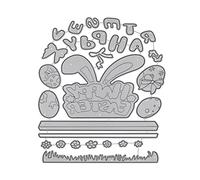 Happy Easter Words Ear Cutting Dies Stencil Scrapbooking Card Template Scrapbooking Die Cuts