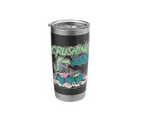 Happy Eastrawr Funny Easter Bunny Dinosaur Stainless Steel Insulated Tumbler