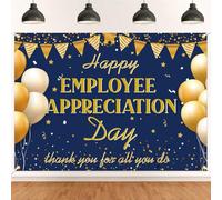 Happy Employee Appreciation Day Backdrop - Thank You Employee Decor, Employee Appreciation Day Celebration Party Decorations 7x5ft