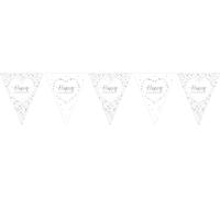 Happy Engagement Paper Flag Bunting Foil Stamped