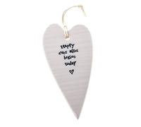 East of India Happy Ever After Begins today Ceramic Heart
