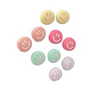 Happy Everyday Smiley Face Decorative Magnets, Pastel Colours, Set of 5