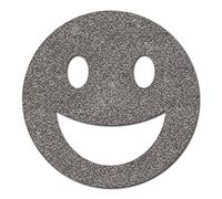 Happy Face Iron-On Reflective Patch For Clothing or Similar Smiley