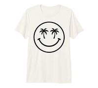 Happy Face Palm Tree Tropical Summer Beach Holiday Premium T-Shirt