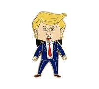 Happy Face President Enamel Pins for Backpack, Hat, Bags, Jacket & Coat - Cute Lapel Pin You Can’t Miss! Magical & Eye-Catching