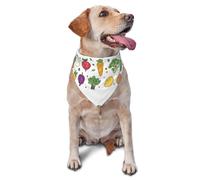 Happy Face White Radish Potato Printed Graphic Pet Triangle Scarf For Dogs & Cats, Adjustable Cute Pet Bandana For & Photo Shoots