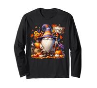 Happy Fall Gnome with Farm Fresh Pumpkins and Autumn Vibes Long Sleeve T-Shirt