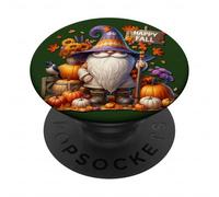 Happy Fall Gnome With Farm Fresh Pumpkins And Autumn Vibes PopSockets Adhesive PopGrip