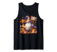 Happy Fall Gnome with Farm Fresh Pumpkins and Autumn Vibes Tank Top