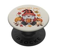 Happy Fall Y'all Cute Gnome Pumpkin Spice Falling Leaves PopSockets Adhesive PopGrip