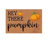 Happy Fall Y'all Doormat, Autumn Buffalo Plaid Thanksgiving Door Mat, Non-Slip Low Profile Indoor/Outdoor Entryway Rug, Farmhouse Seasonal Decor for Front Door, Kitchen, Porch