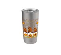 Happy Fall Y'all Gnomes Pumpkin Autumn Tree Fall Leaves Stainless Steel Insulated Tumbler