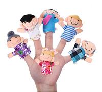 Happy family fingering 6 packs 6 x Finger Puppets. Happy Family Member Figure Puppet Set. T Cost-effective and Durable Professional Processed