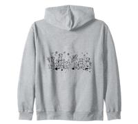 Happy Farm Cow Herd Cottagecore Animals Design Zip Hoodie