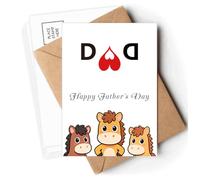Happy Father Day Love Dad Forever Postcards Envelopes Cards Mailing Year Horse