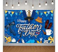 Happy Father’s Day Backdrop Decoration- Fathers Day Large Blue Shirt Background Backdrops Banner for Father's Party Photo Booth Prop Supplies(Backdrop)