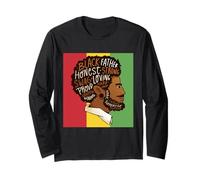 Happy Father’s Day Black Father Melanin Afro African Man Kid Long Sleeve T-Shirt