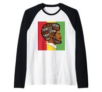 Happy Father’s Day Black Father Melanin Afro African Man Kid Raglan Baseball Tee