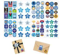 Happy Father's Day 16 Sheets Self Adhesive Stickers and Labels for DIY Cards, Envelopes, Seals, Boxes and Gifts Wrapping A8FQJFKT