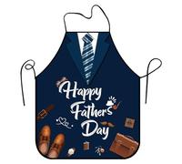Happy Father's Day Apron for Men Dad Husband, Waterproof Father's Day Chef Cooking Apron Funny Kitchen Cooking Apron for Father’s Day Birthday Party Cooking Grilling Baking BBQ Apron, Black, One size