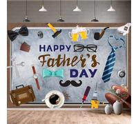 Happy Father's Day Backdrop, Manly Theme Party Decorations Photo Booth Background for The Man Birthday Party Supplies,7x5FT