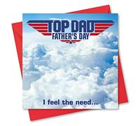 Happy Fathers Day Card. Card for Dad. Top Dad Design with matching Envelope. 150x150mm. Ecofriendly. Printed and Packed in UK