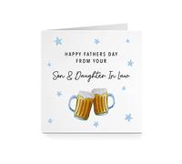 Happy Father's Day Card for Dad - Cool Beer Colourful (Son & Daughter In Law)