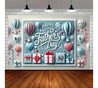 Happy Father's Day Celebration Banner - Party Decoration, Suitable for Families, Gardens, Studios, and Outdoor Activities 350x230cm