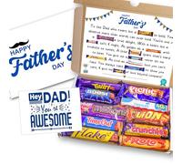 Happy Fathers Day Chocolate Gift Hamper - Chocolate Lover Gift Box Hamper - 10 Chocolate Bars - Dad Gift - Fathers Day Gift - Gifts For Dad - Ultimate Chocolate Gift Box - Dad Treat Box