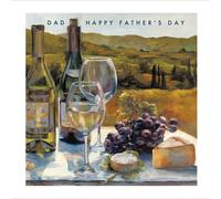 Happy Father's Day Classic Wine & Cheese Greeting Card Fathers Day Cards