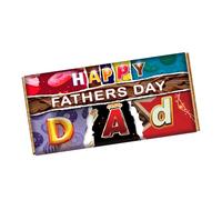 Happy Fathers Day Dad Chocolate Bar Wrapper Novelty Present Gift For Daddy Father Grandpa CH-9241 (with chocolate bar (100g))