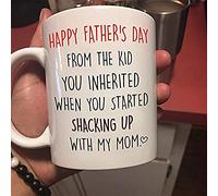 Happy Father's Day from The Kid You Inherited When Shacking Up with My Mom Mug Stepdad Mug Stepdad Fathers Day Step Dad Present Funny Coffee Mug 11oz - Mug SG8LKO