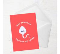 Happy Father's Day From Your Best Swimmer Greetings Card - Large Card