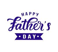 Happy Fathers Day Greeting Hand Written Lettering Fine Carving Stickers 36x55.9cm Personalized Customization DarkBlue
