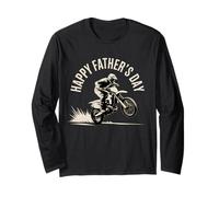 Happy Fathers Day Motocross Dad Dirt Bike Men Long Sleeve T-Shirt