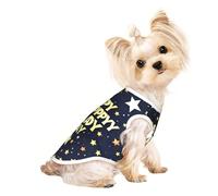 Happy Fathers Day Print Lightweight Dog Vest, Cat Sleeveless Shirt, Breathable Mesh Design for Summer Walking and Play
