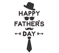 Happy Father's Day Reusable Stencil A3 A4 A5 & Bigger Sizes Shabby Craft Painting Wall Decor Dad Daddy Pa Pop / Dad2 (Reusable Mylar, A4 Size - 210 x 297 mm, 8.3 x 11.7 in)