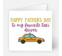 Happy Fathers Day To My Favorite Taxi Driver, 6x6 Fathers Day Greeting Card With Envelope FAR049