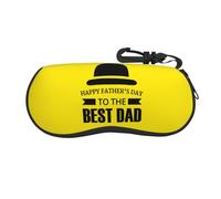 Happy Fathers Day To The Best Dad Portable Zipper Eyeglasses Case, Sunglasses Case Box Protector For Men & Women Or Children
