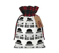 Happy Fathers Day To The Best Dad Printed drawstring gift bags color-blocked drawstring gift bags suitable for birthdays candy party decorations
