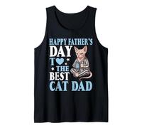 Happy Father's Day to The Best Sphynx Cat Dad Coffee Drinker Tank Top