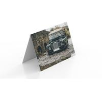 Happy Father's Day Vintage Land Rover Greeting Card PT503 | 125mm x 178mm Including Envelope