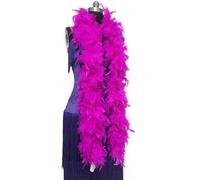 Happy Feather 2 Yards 80g Turkey Chandelle Feather Boa for DIY Craft,Party Dancing Dress Up, Halloween Decoration, Fuchisa, 100g