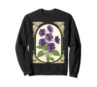 Happy February Birthday Viola Flowers Sweatshirt