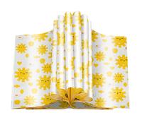 HAPPY FINDING 100Pcs Wax Paper for Food Greaseproof Sheets, Burger Checkered Basket Liners Oil-Proof Baking Circles Picnic Sandwich Cakes Cheese 11.8'' x 11.8, Yellow