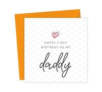 Happy first Birthday as my Daddy | Cute Card for New Dad Card Family HIm