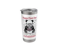 Happy First Day Let's Do This Back to School Panda Bear Stainless Steel Insulated Tumbler