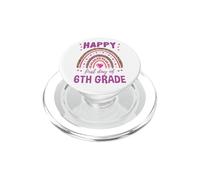 Happy First Day Of 6th Grade Leopard Rainbow PopSockets PopGrip for MagSafe