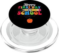 Happy First Day Of School - Colorful Teacher Back To School PopSockets PopGrip for MagSafe